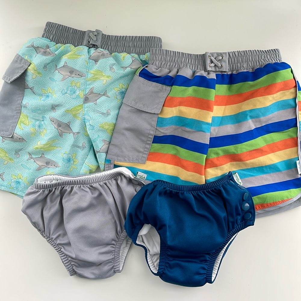Green Sprouts Snap Swim Diapers and Swim Trunks with Built-In Diaper (24 Months)